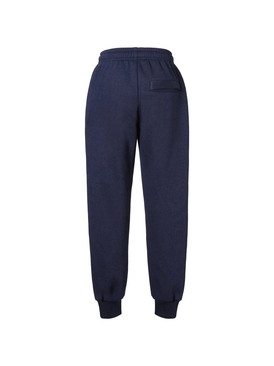 Double Knee Fleece Track Pants with Ribbed Cuffs