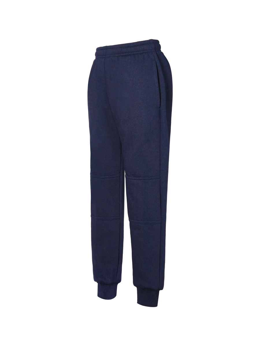 Double Knee Fleece Track Pants with Ribbed Cuffs