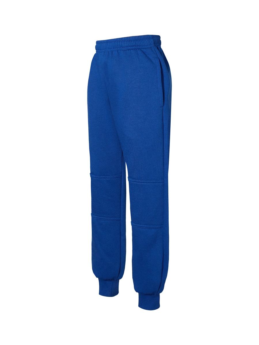 Double Knee Fleece Track Pants with Ribbed Cuffs
