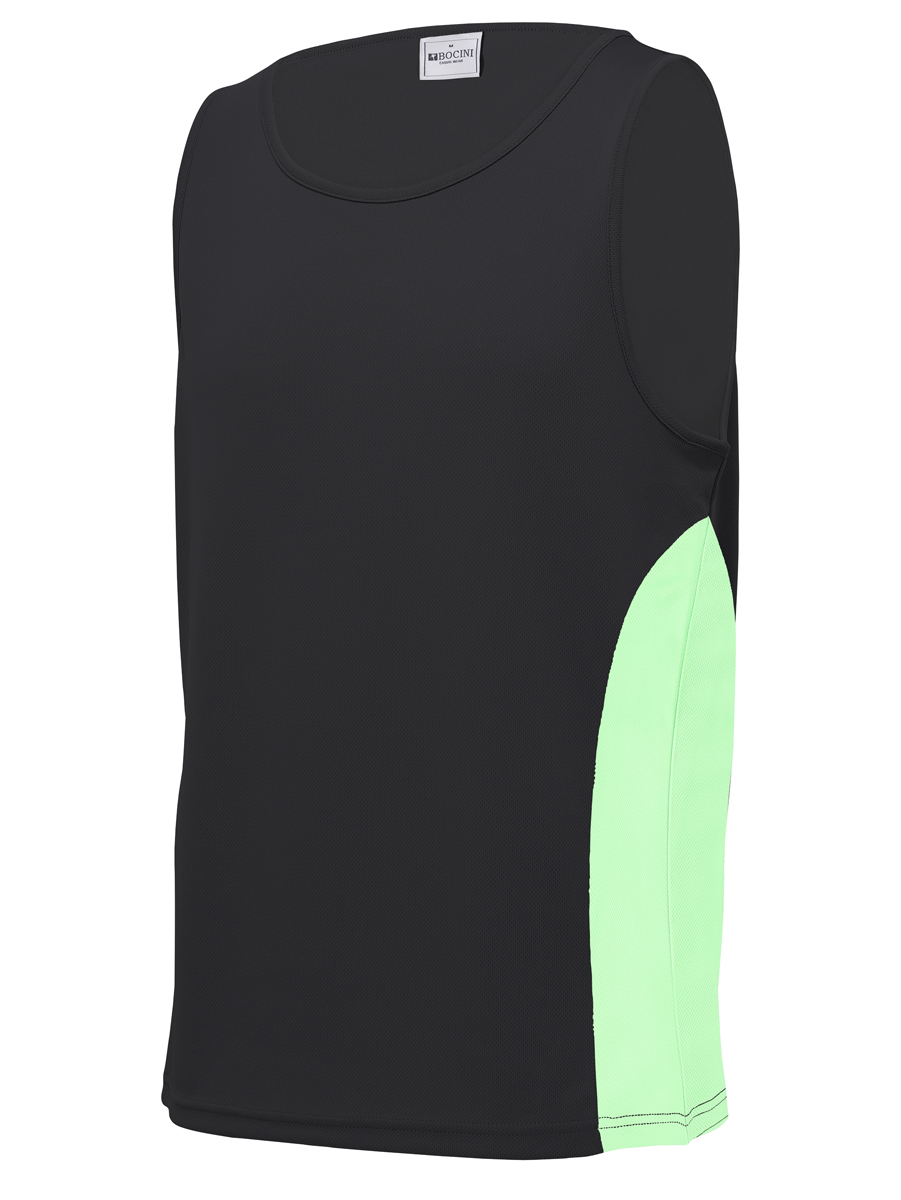 Mens/Kids Micro Mesh Contrast Singlet